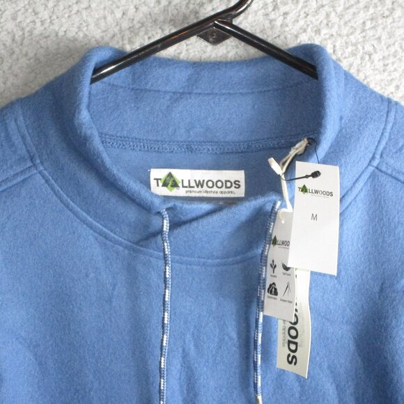 TALLWOODS MEN'S FLEECE PULLOVER NAVY BLUE MEDIUM NEW NWT POLYESTER SWEATSHIRT - Picture 1 of 4